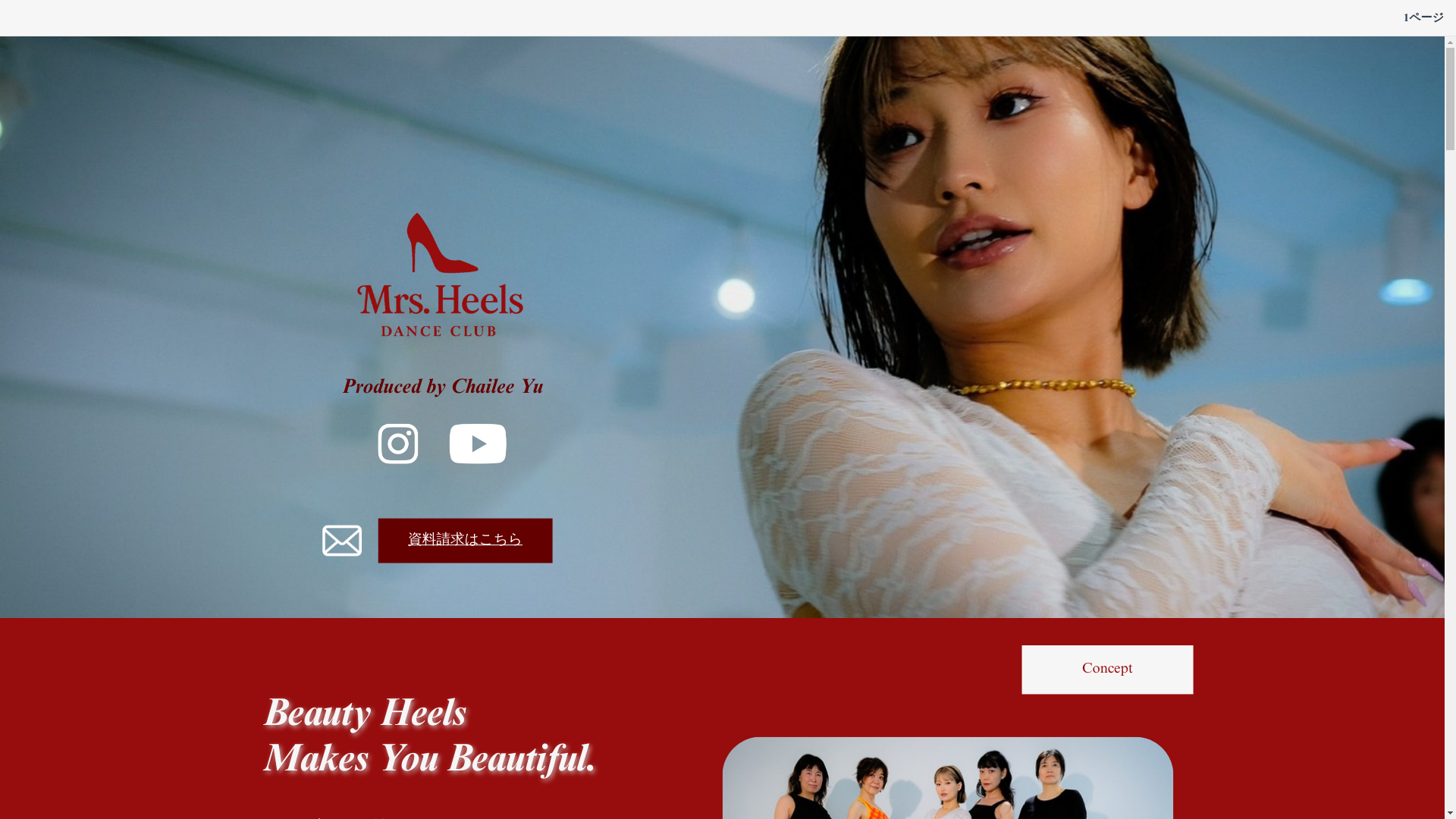 website screenshot of https://mrsheelsdanceclub.com/