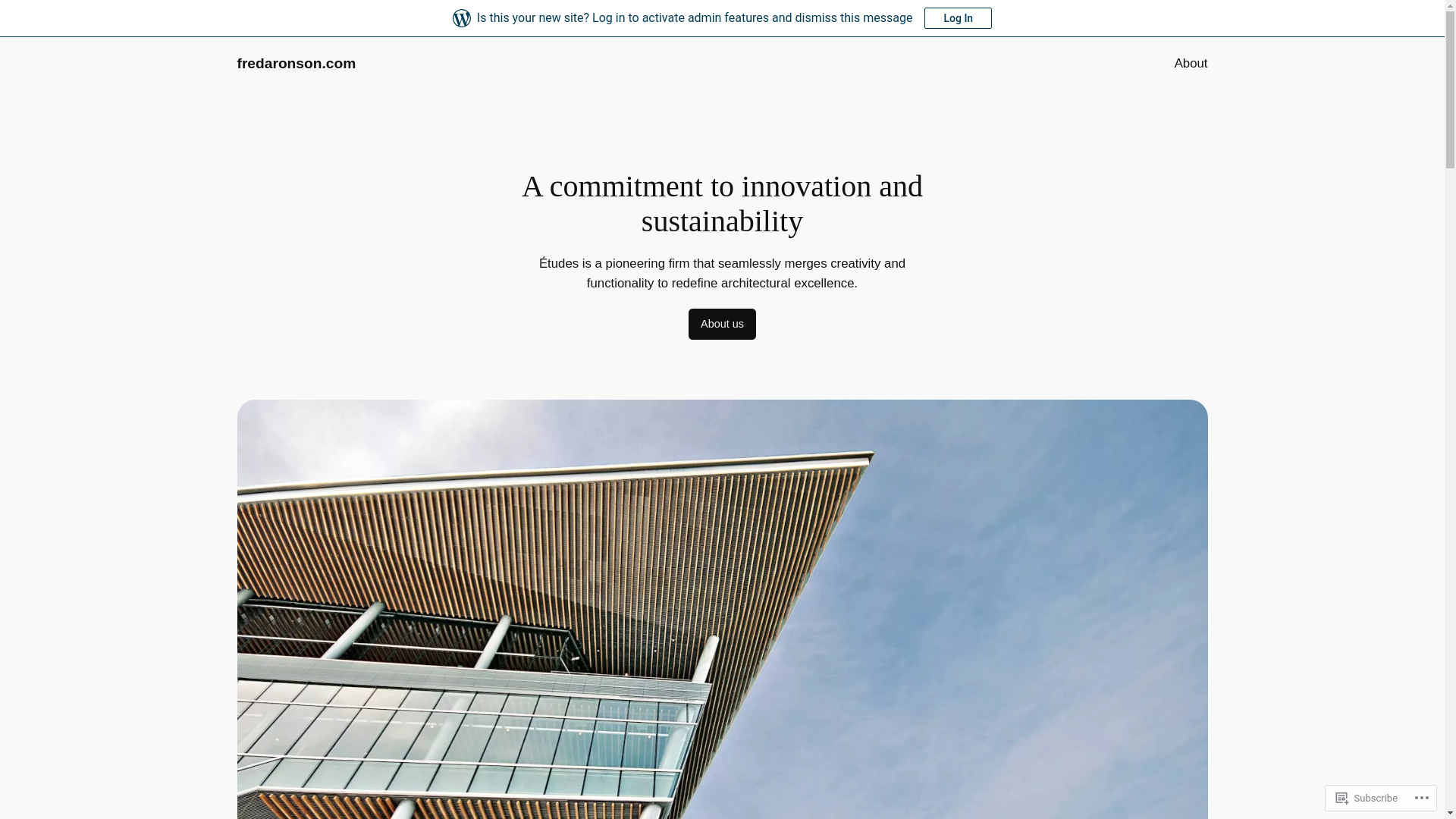 website screenshot of https://fredricaronson.com/