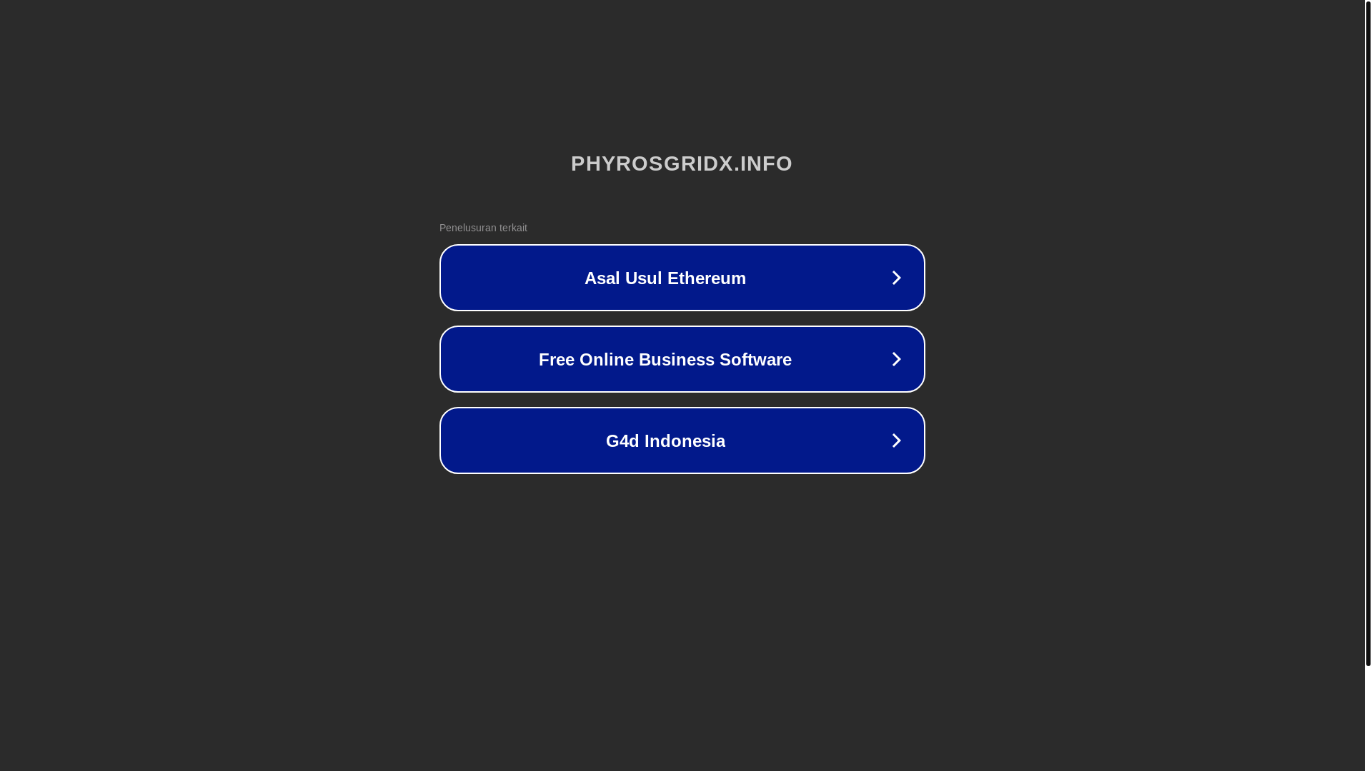 website screenshot of https://phyrosgridx.info/