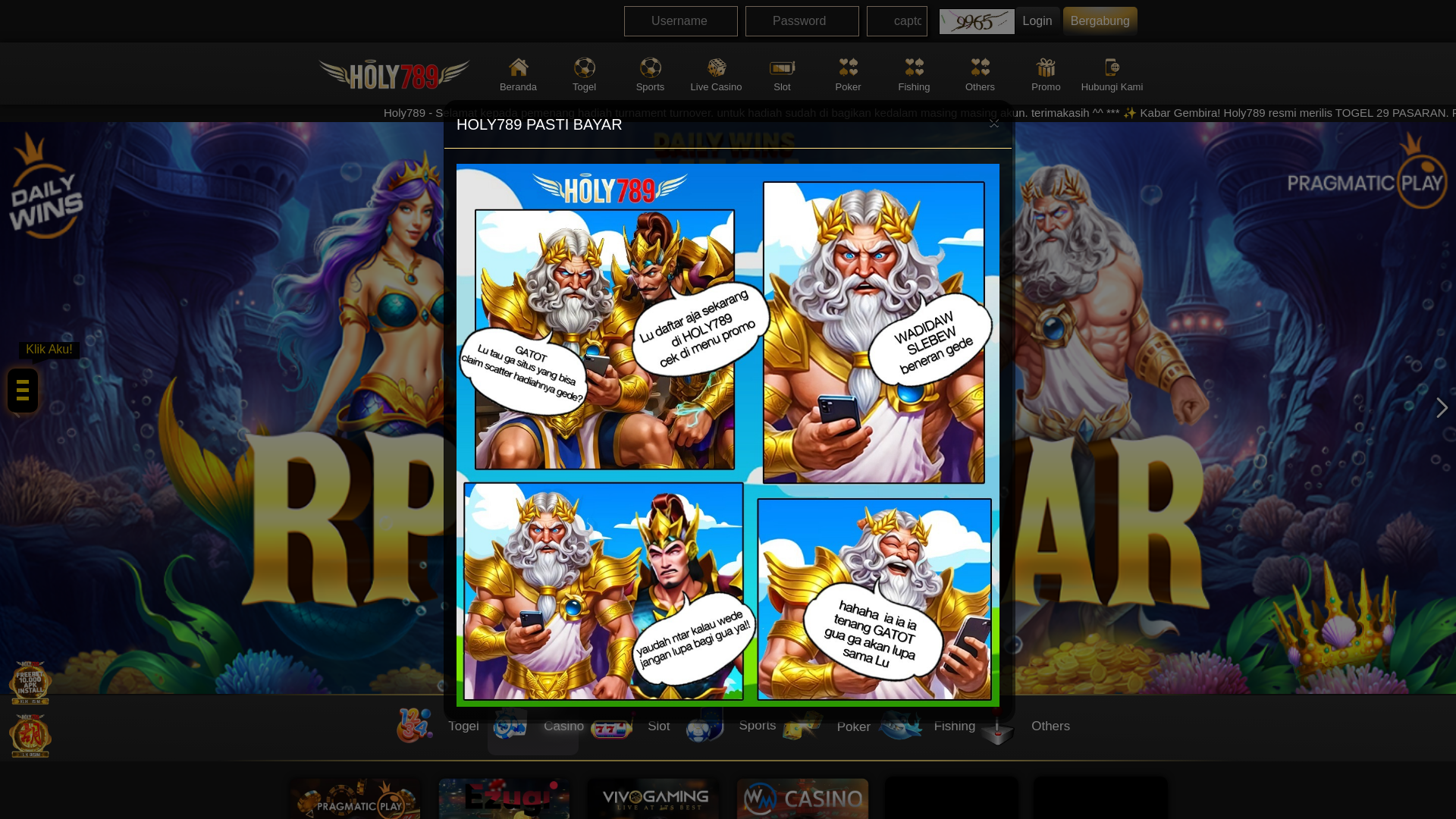 website screenshot of https://holymandiri.cyou/