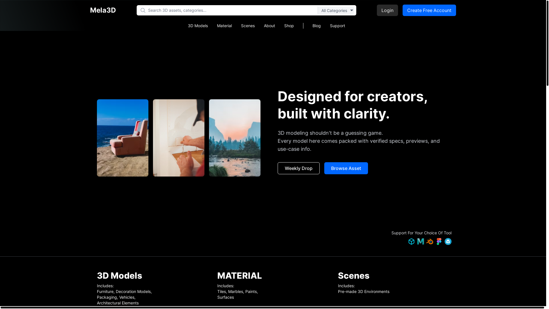 website screenshot of https://melaone.pages.dev/