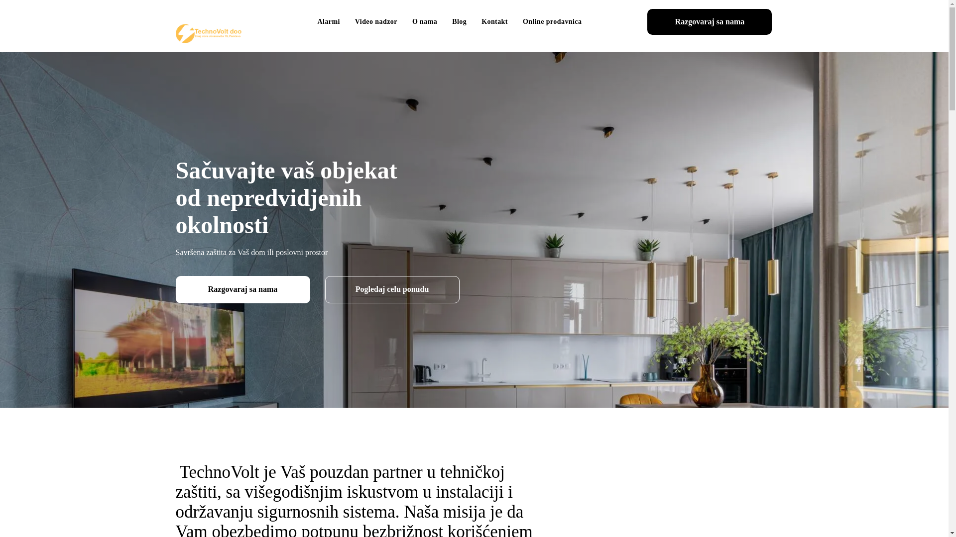 website screenshot of https://videonadzorialarmi.rs/