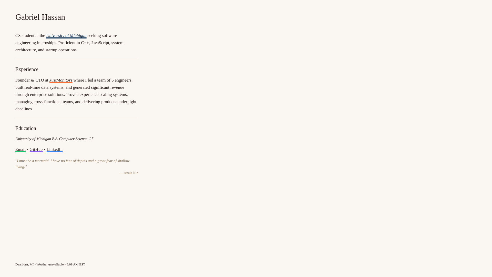 website screenshot of https://hassangabriel.com/