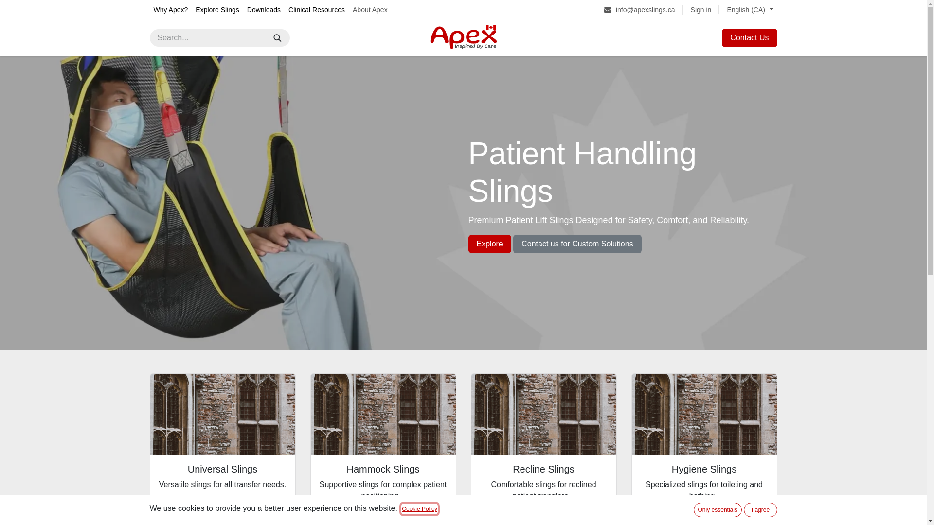 website screenshot of https://apexvitacare.ca/