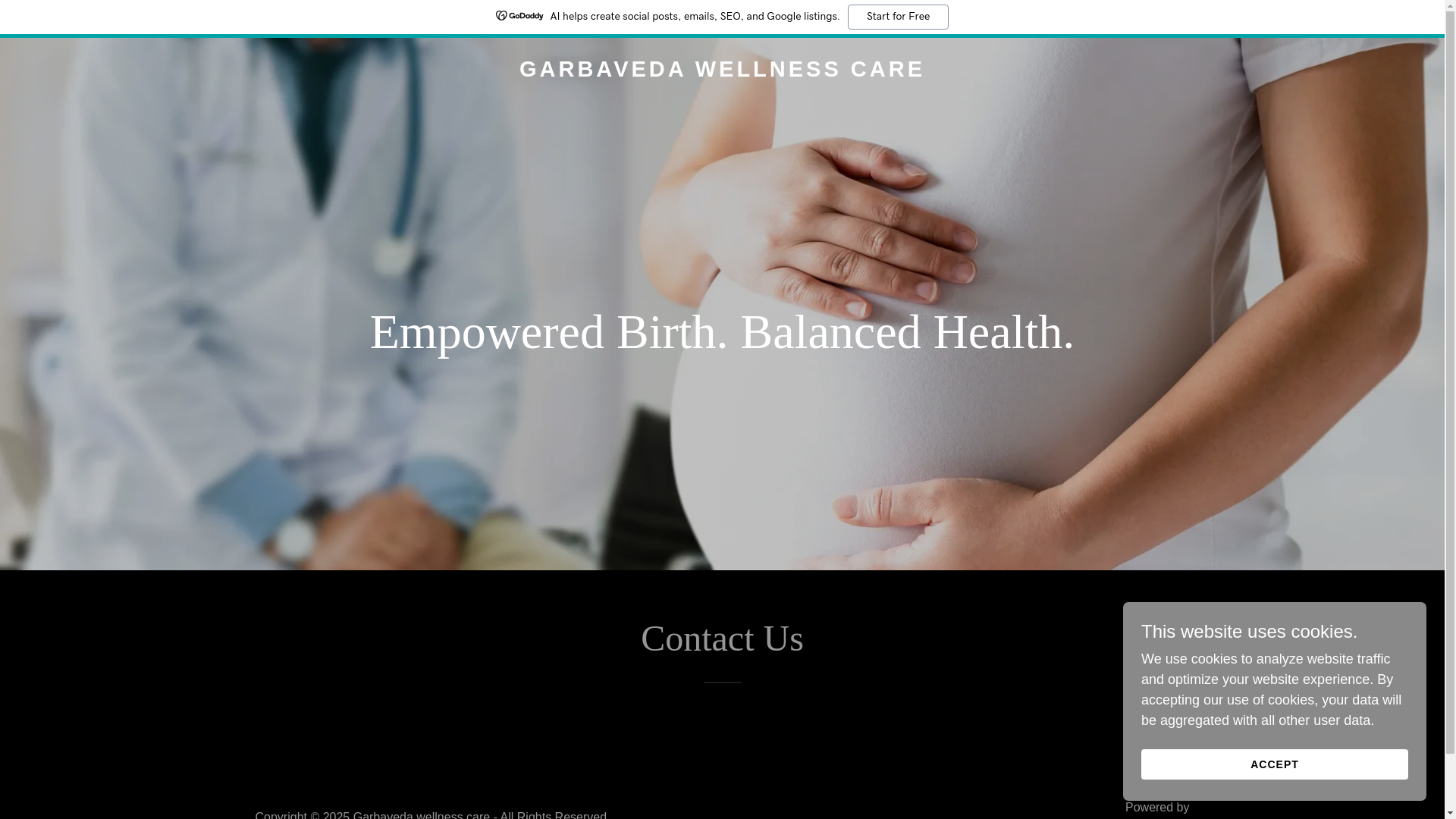 website screenshot of https://garbaveda.com/