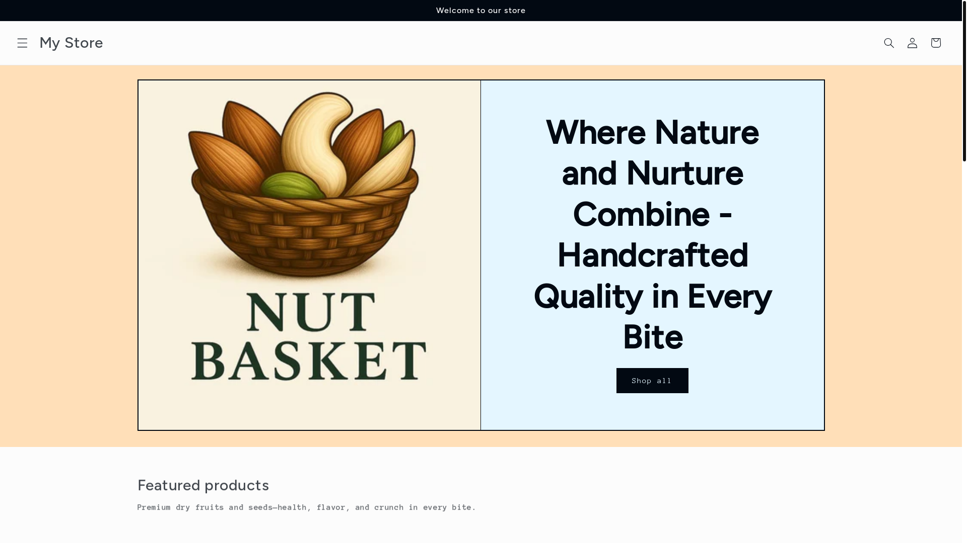 website screenshot of https://nutbasketindia.in/