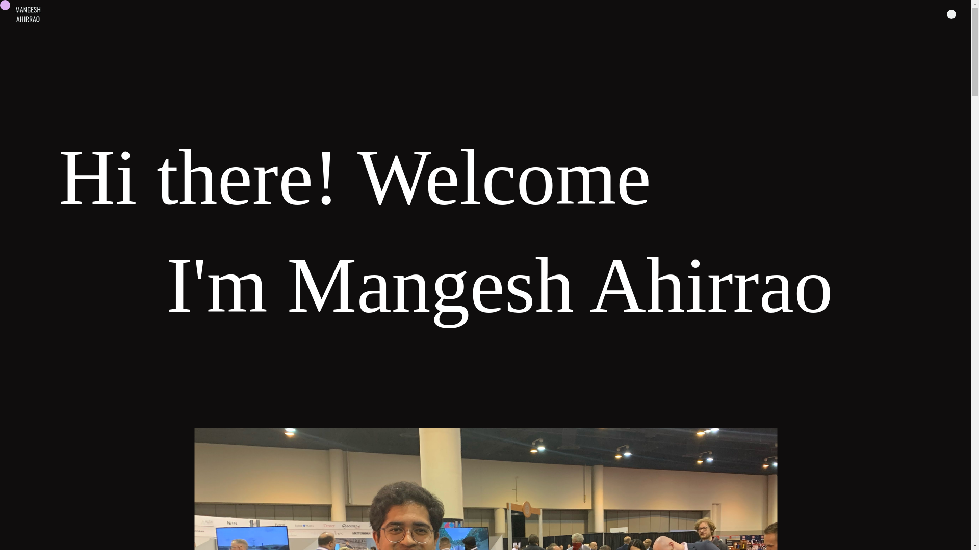website screenshot of https://mangesh.dev/