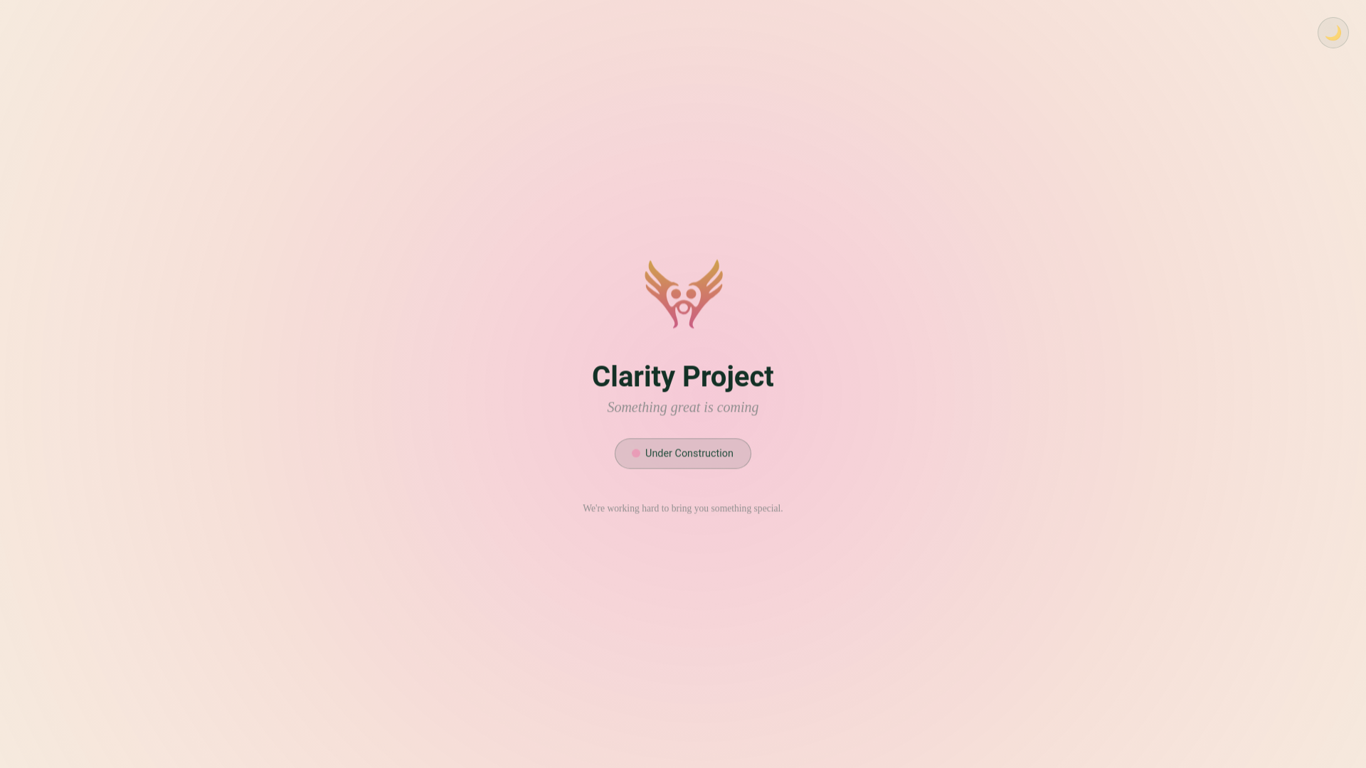 website screenshot of https://comeclarity.co.za/