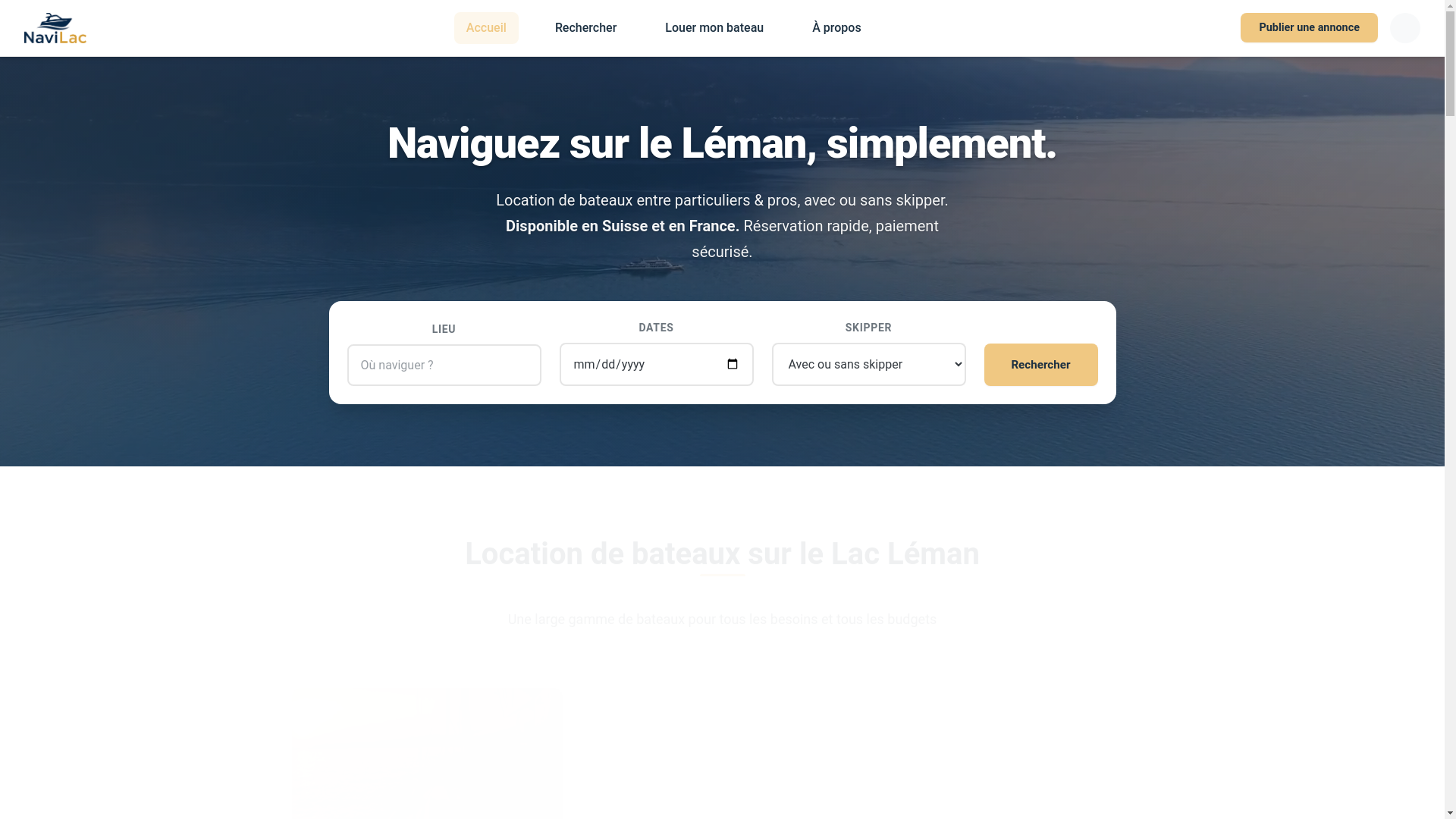 website screenshot of https://navilac.fr/
