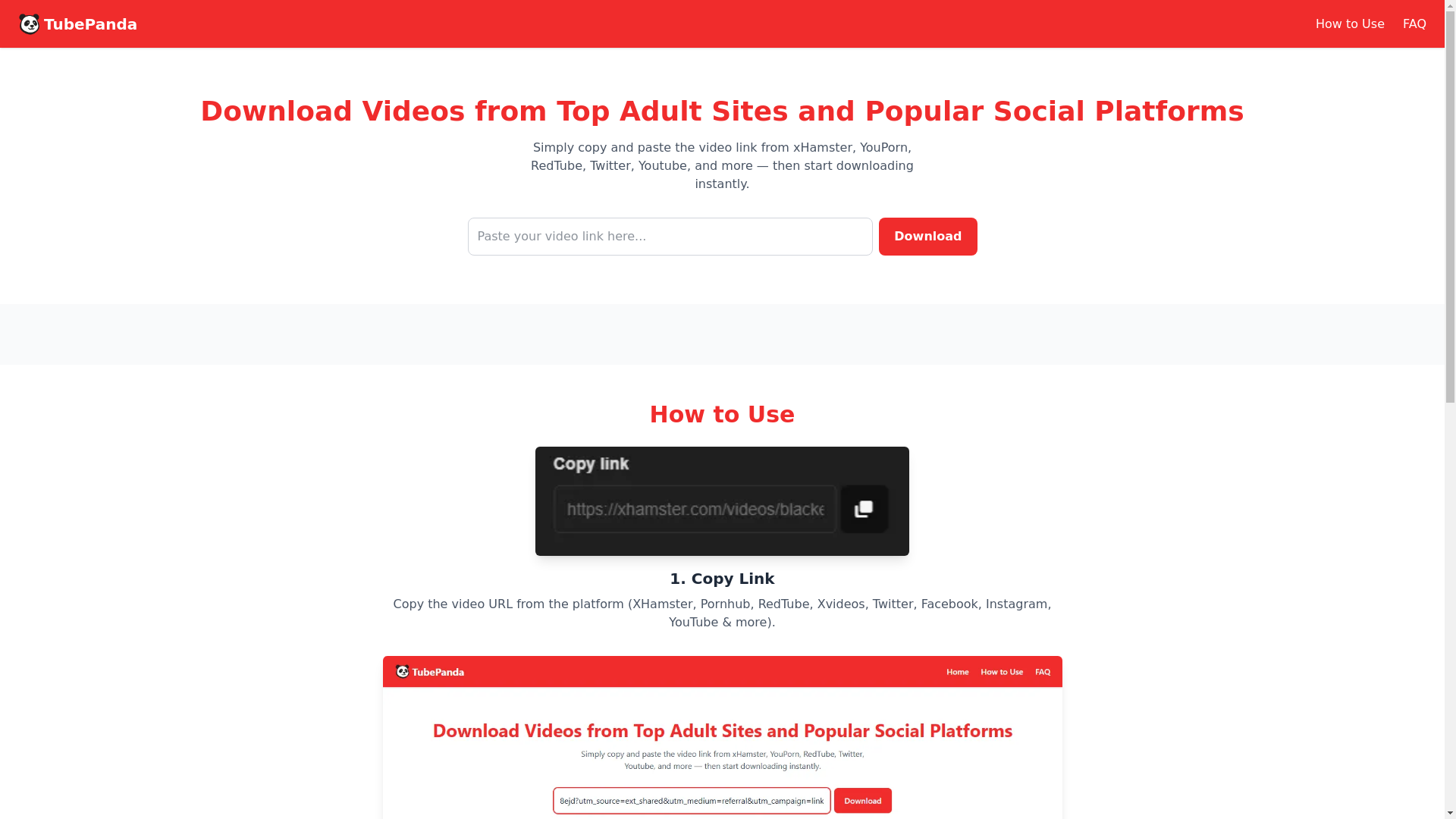 website screenshot of https://tubepanda.pages.dev/