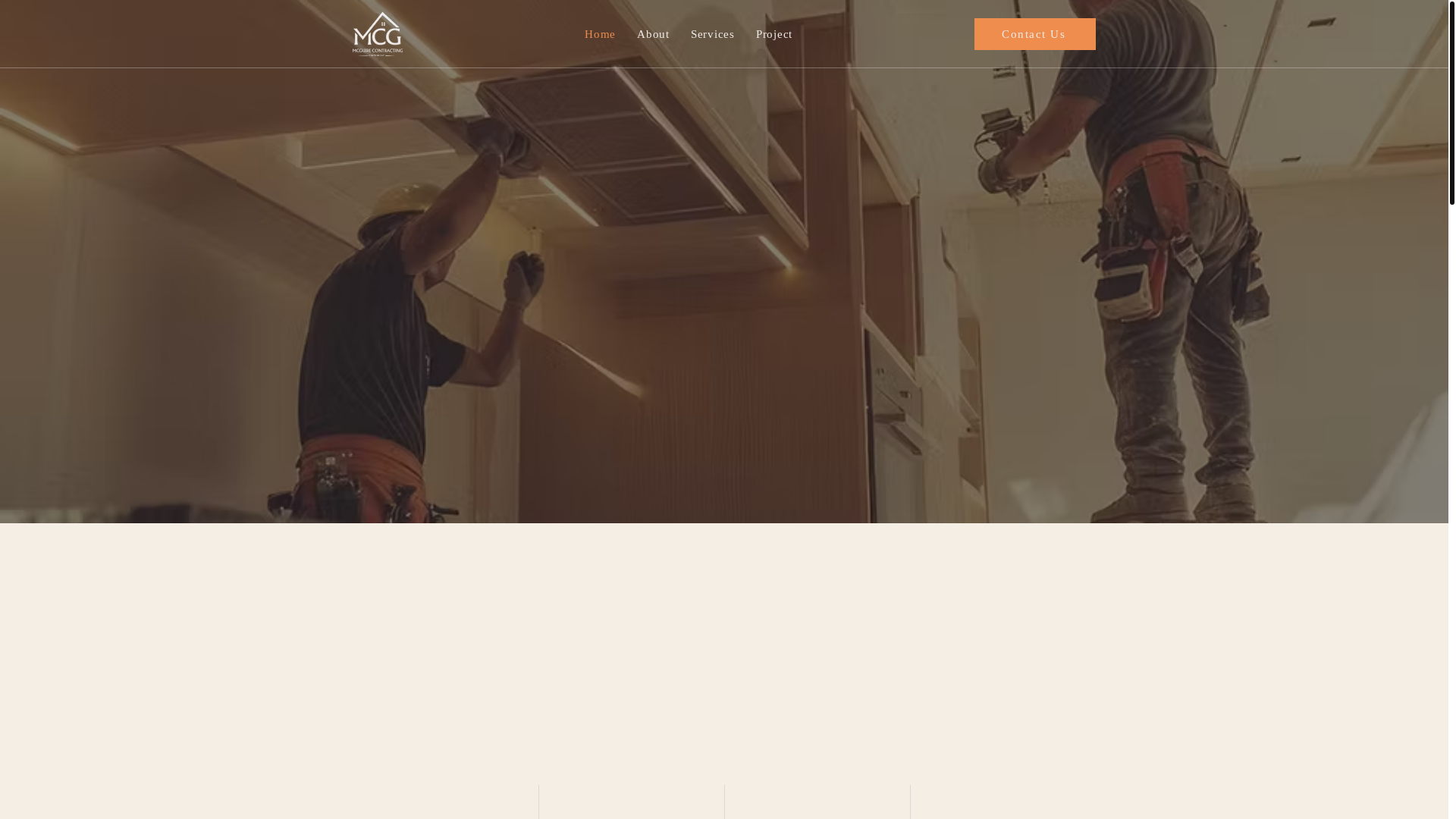 website screenshot of https://mcguirecontractinggroupllc.com/