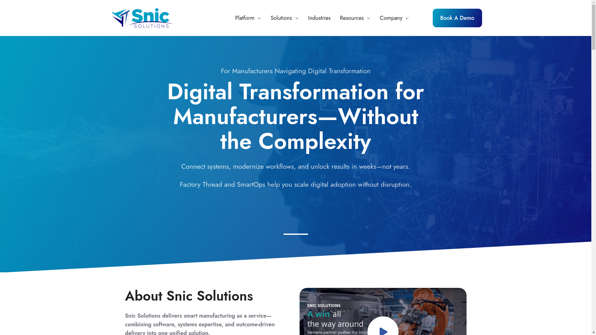 website screenshot of https://snicsolutions.com/