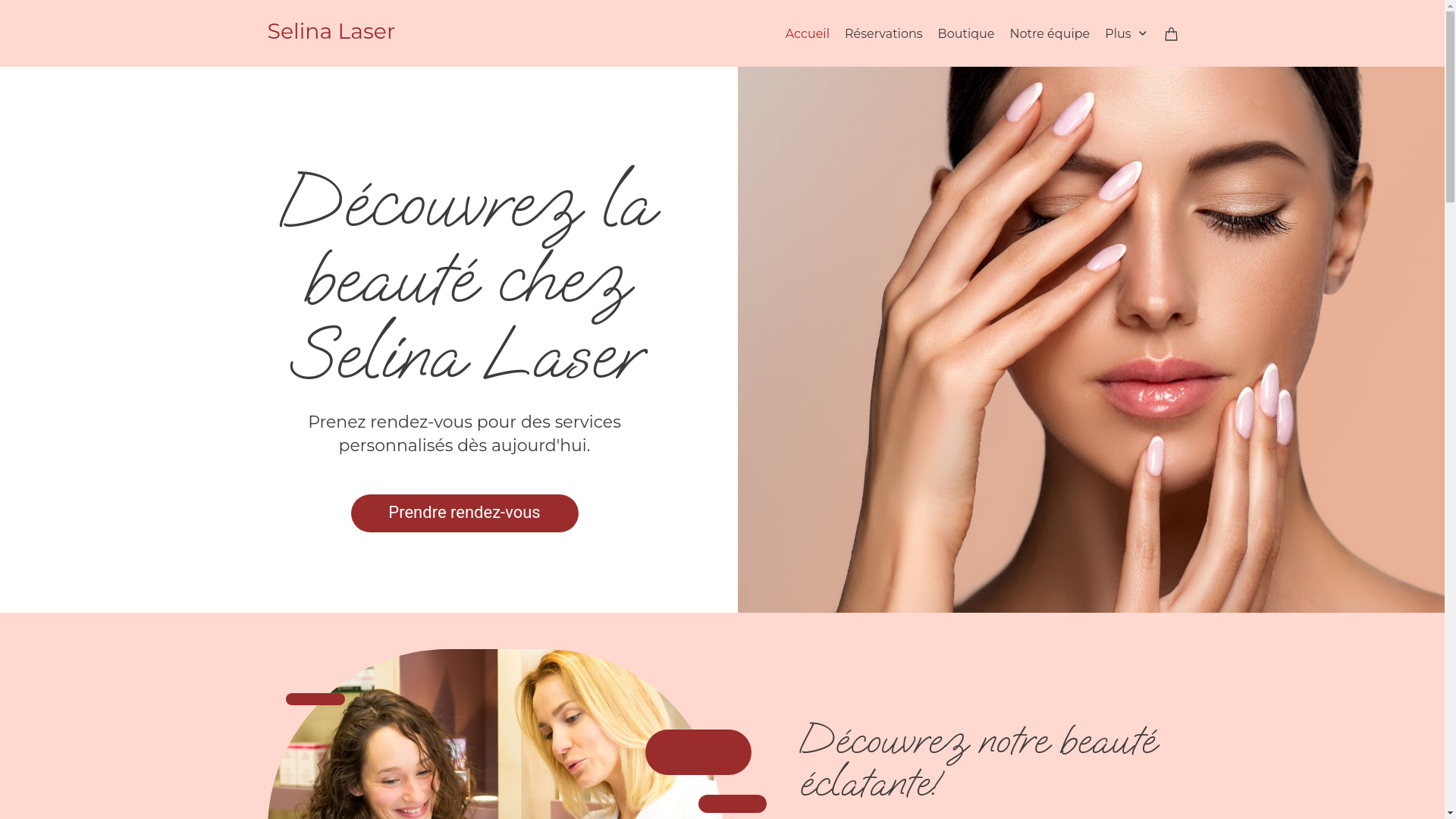 website screenshot of https://selinalaser.com/