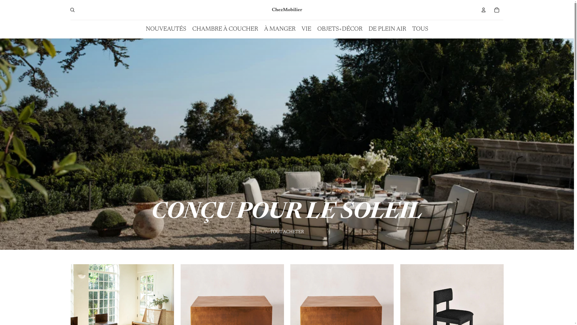 website screenshot of https://chezmobilier.com/