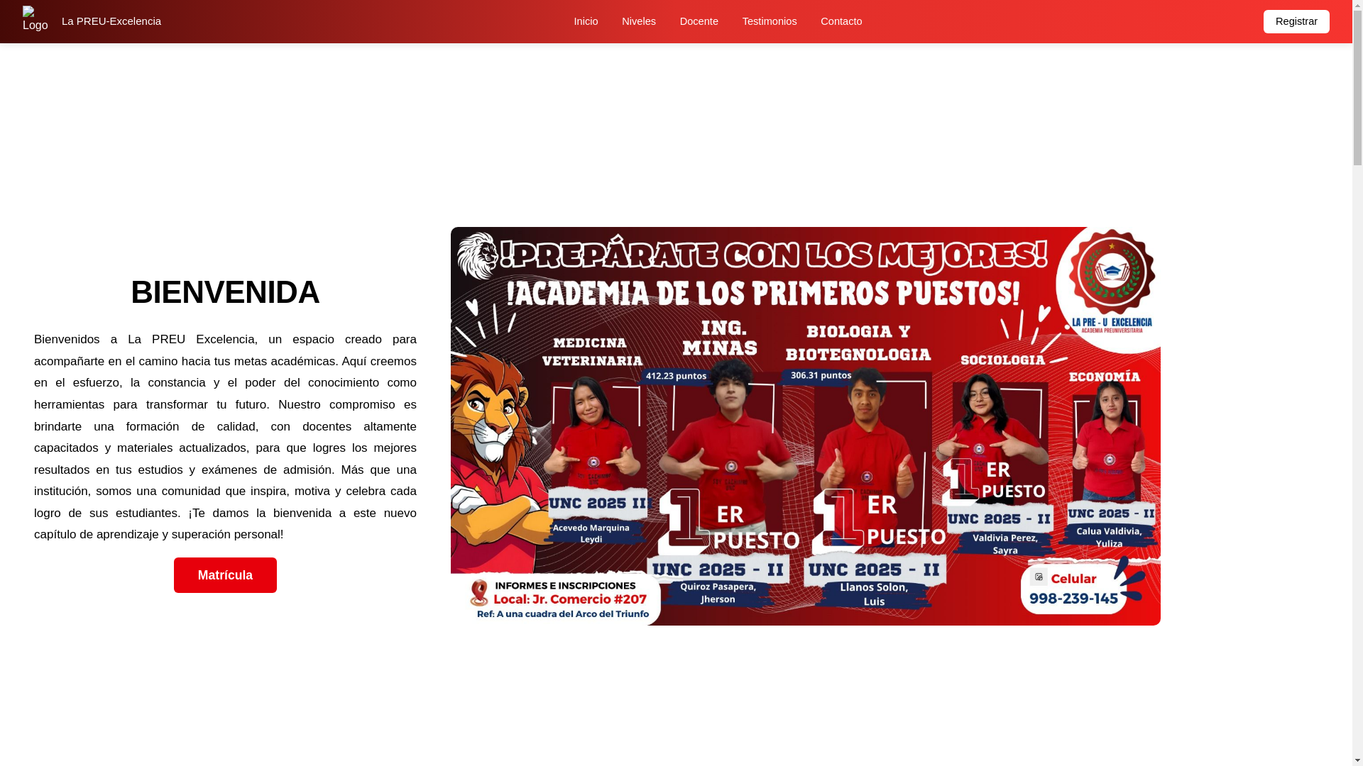 website screenshot of https://proyectosistemaacademico.pages.dev/