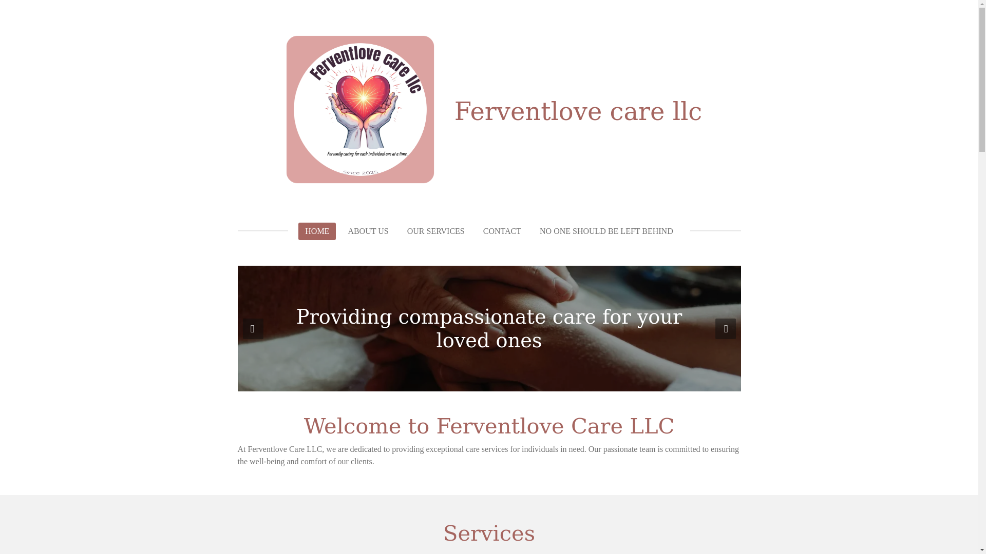website screenshot of https://ferventlovecarellc.com/