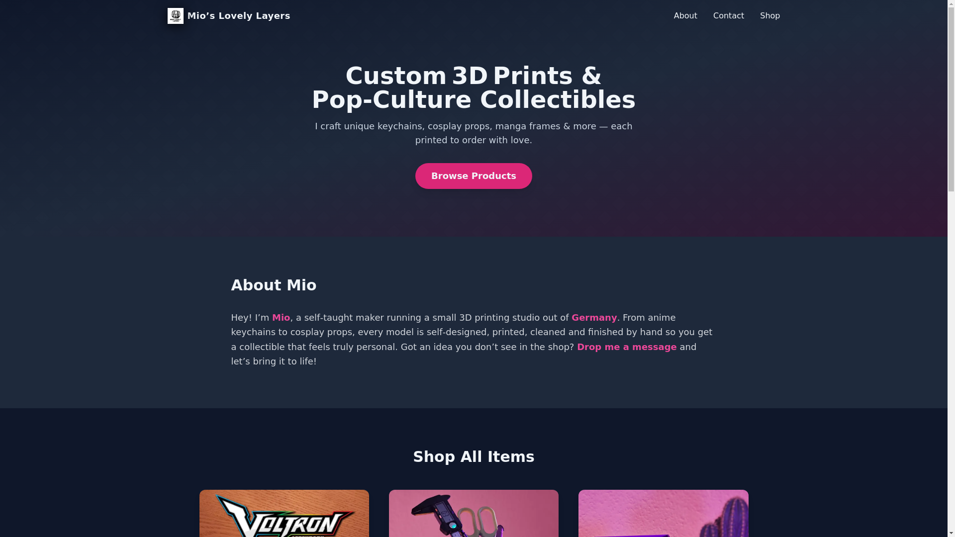website screenshot of https://mioslovelylayers.pages.dev/
