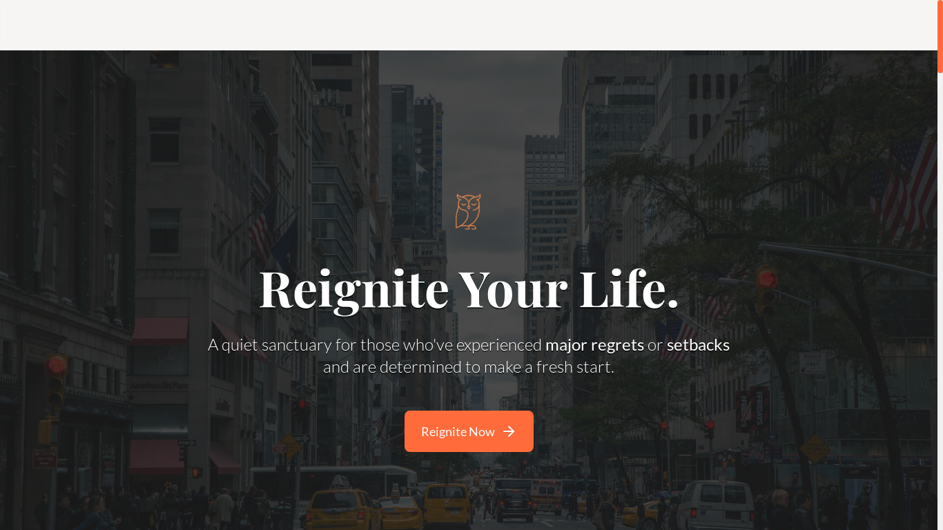 website screenshot of https://reigniteme.pages.dev/