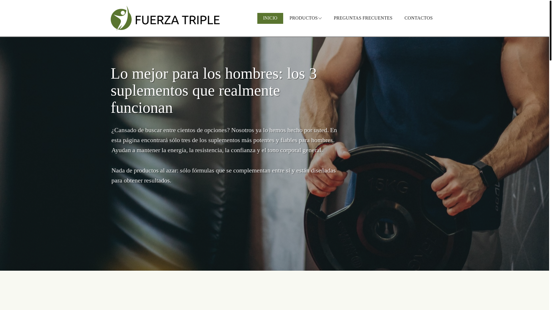 website screenshot of https://fuerzatriplea.com/