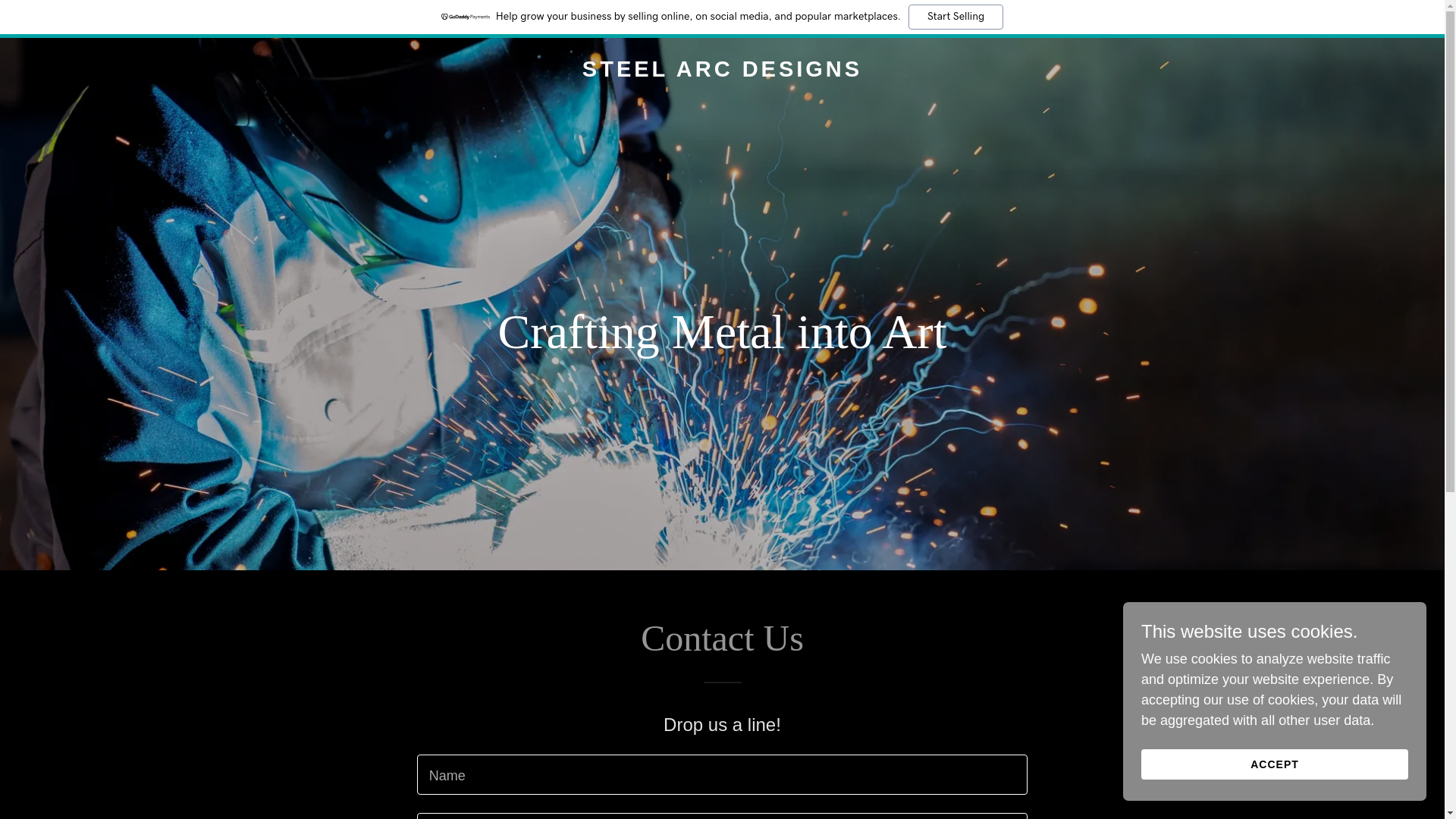 website screenshot of https://steelarcdesigns.com/