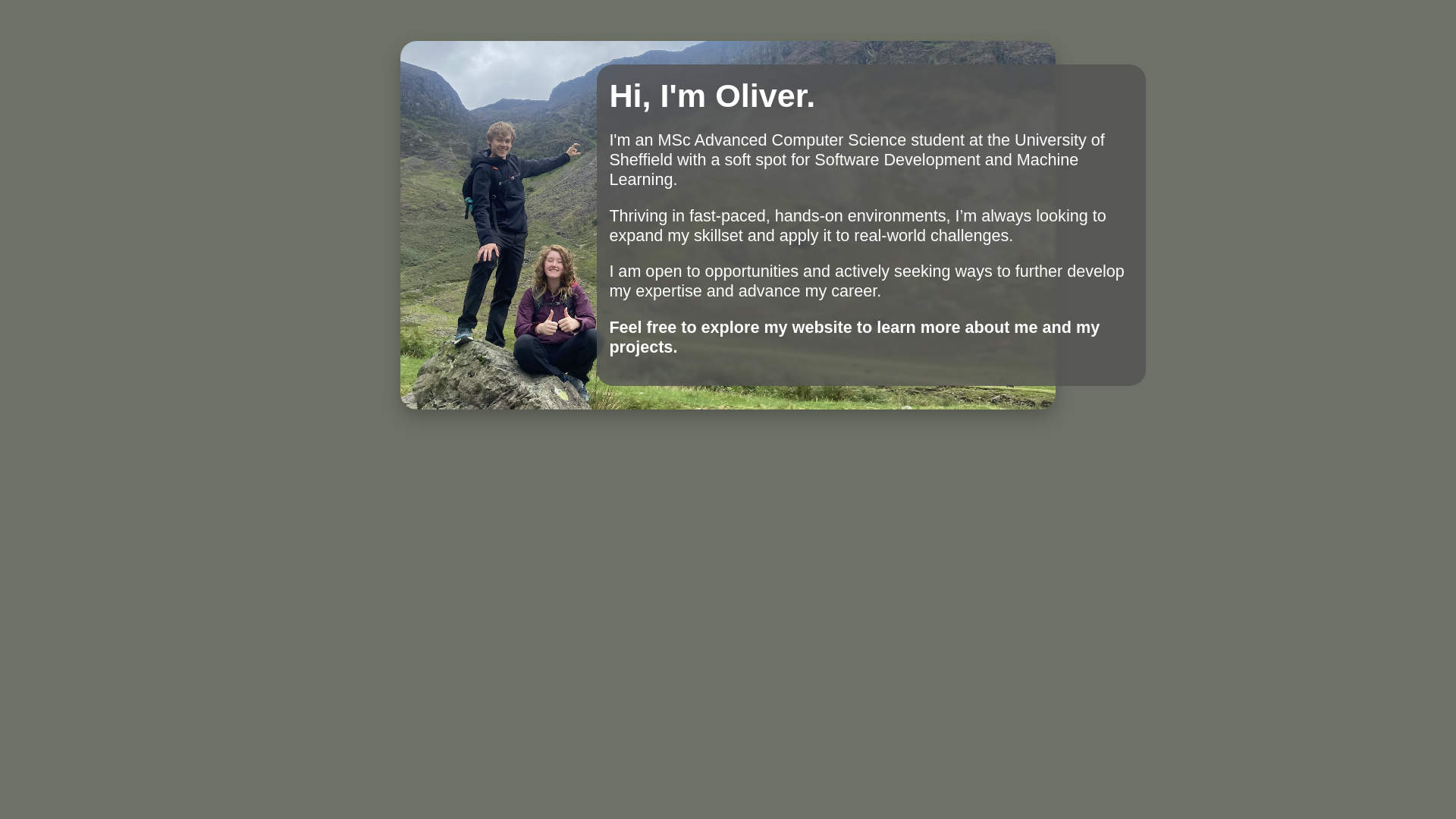 website screenshot of https://oliversmith.codes/