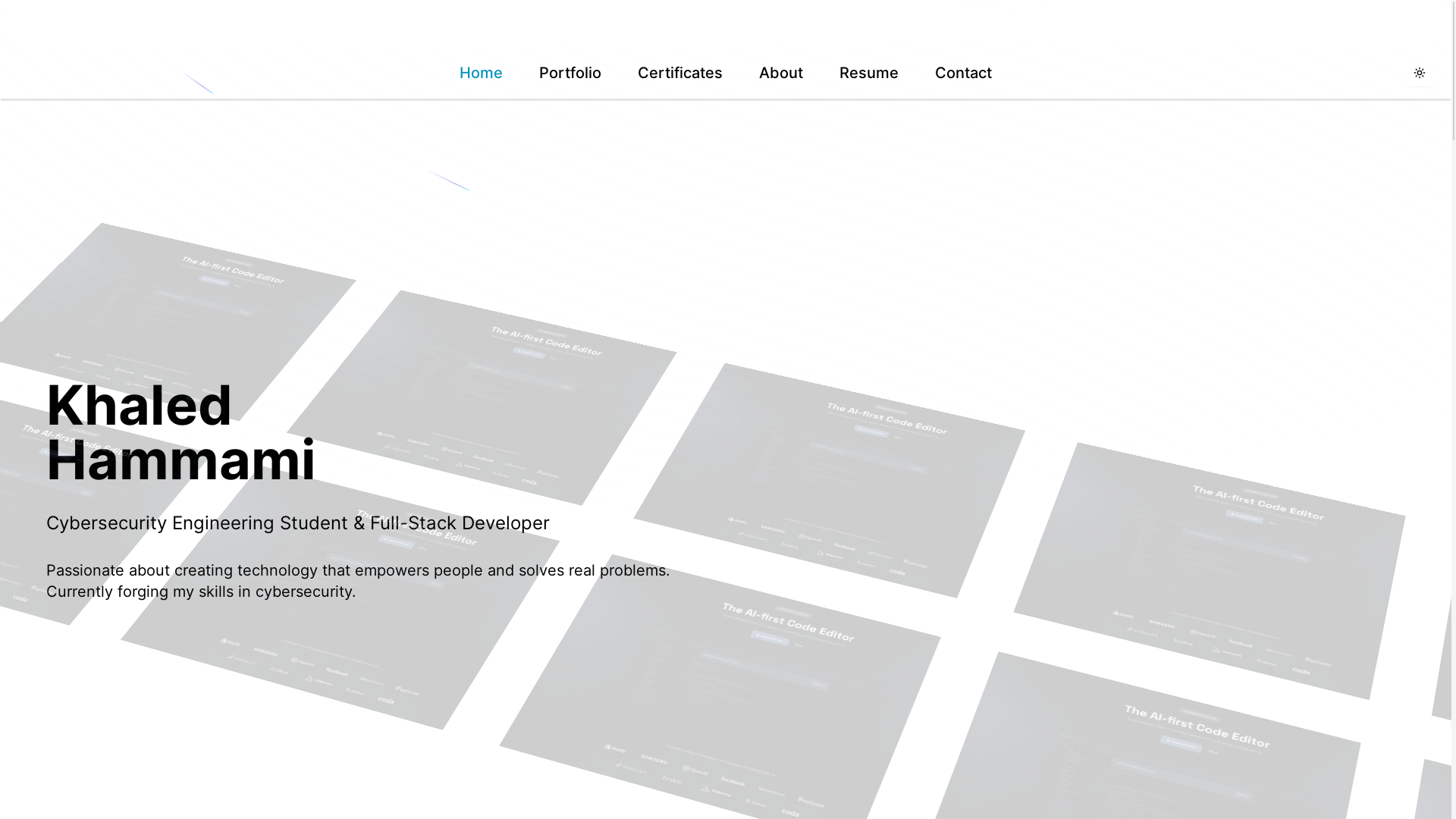 website screenshot of https://khaledhm.tech/