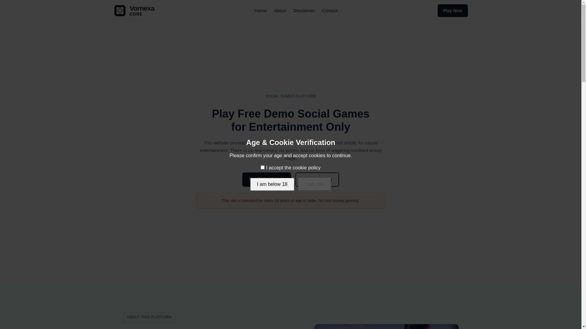 website screenshot of https://vornexacore.com/