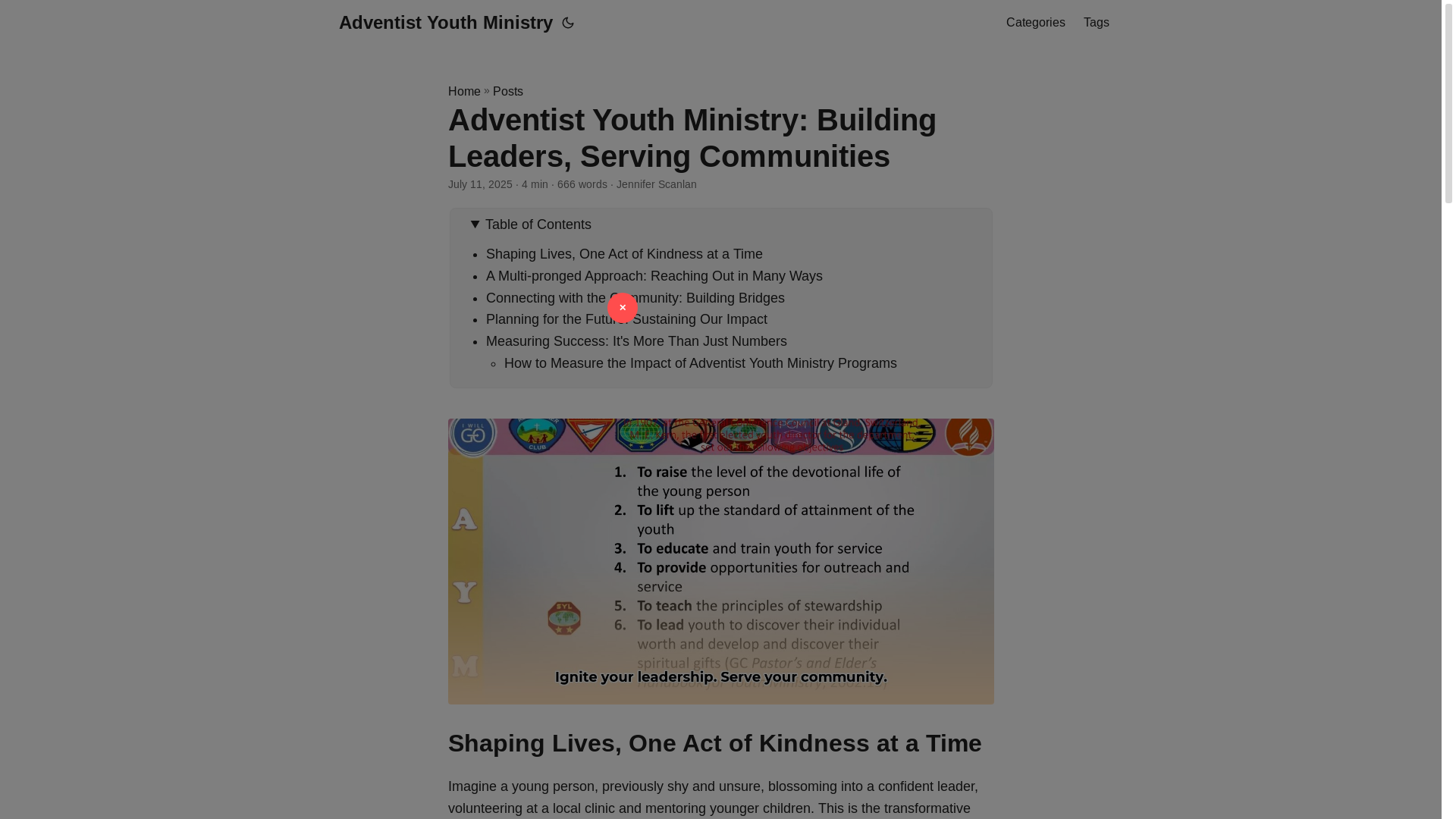 website screenshot of https://adventist-youth-ministry.pages.dev/
