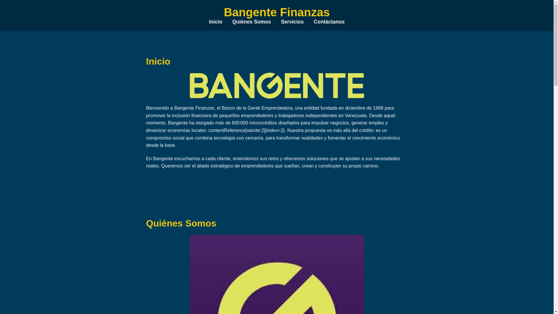 website screenshot of https://serviciosfinanzbang.site/