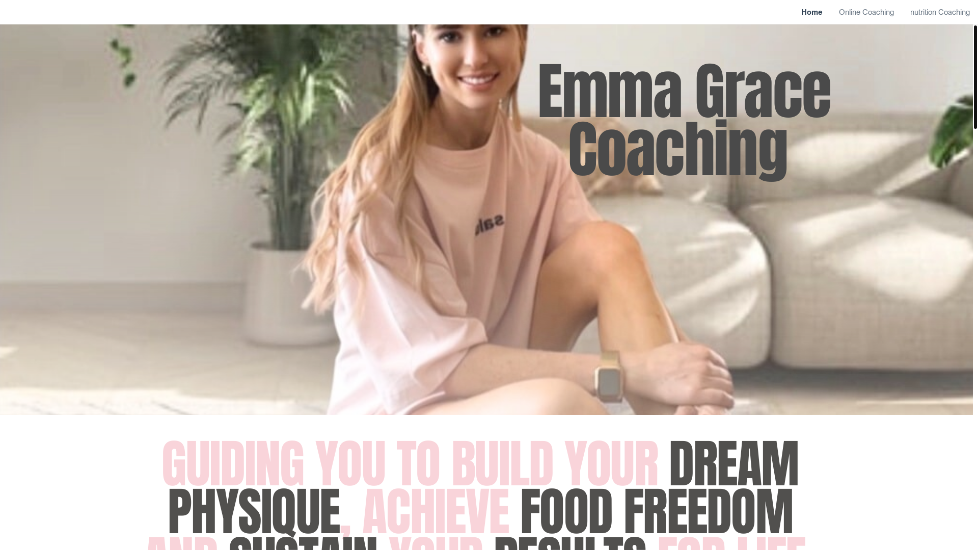 website screenshot of https://emmagracecoaching.com/