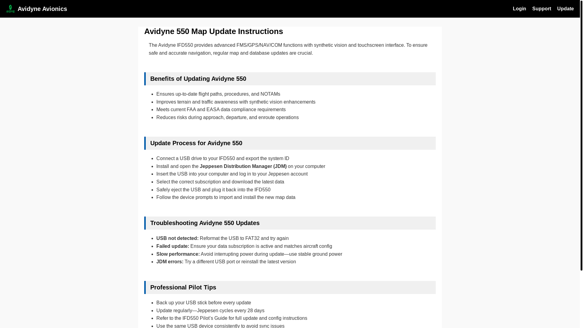 website screenshot of https://avidyne-550.pages.dev/