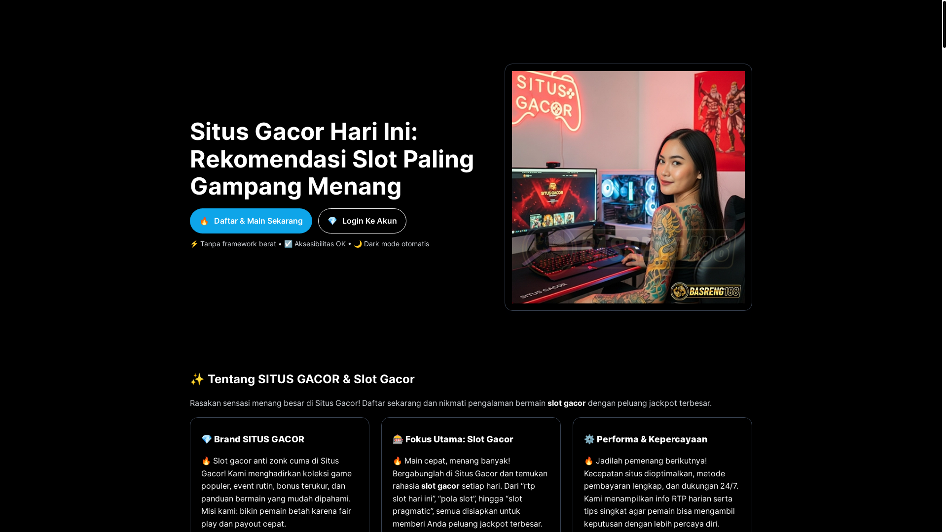 website screenshot of https://situsgacorfast.xyz/