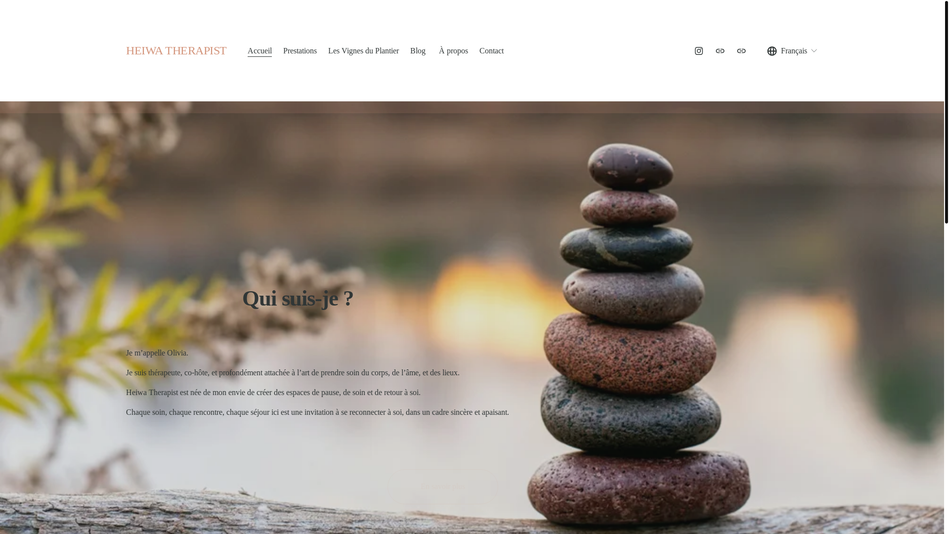 website screenshot of https://heiwatherapist.fr/