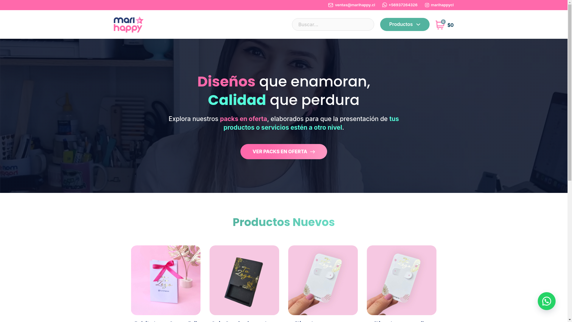 website screenshot of https://marihaprint.cl/