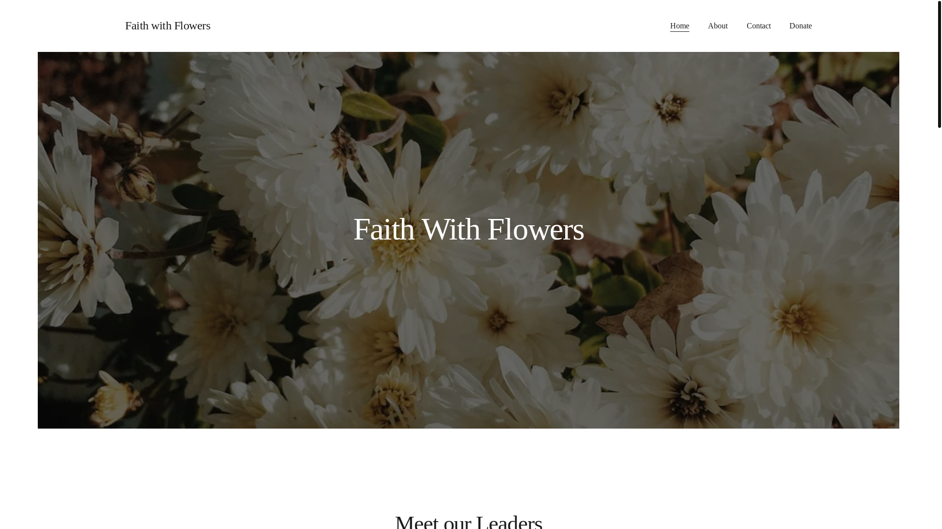 website screenshot of https://faithwithflowers.com/