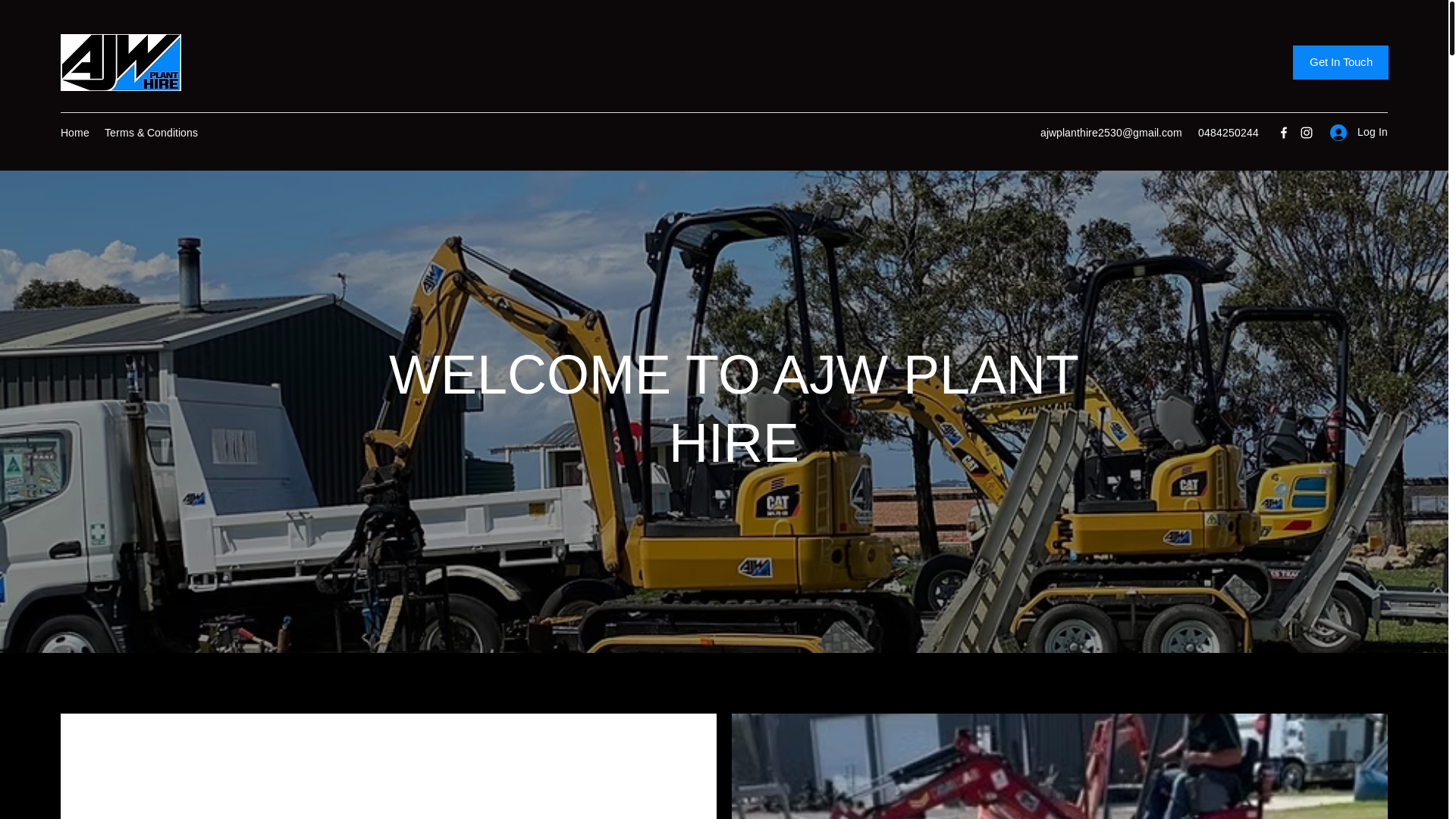 website screenshot of https://ajwplanthire.online/