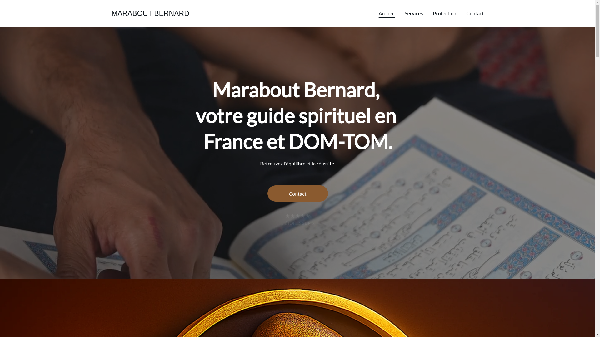 website screenshot of https://maraboutbernard.pro/