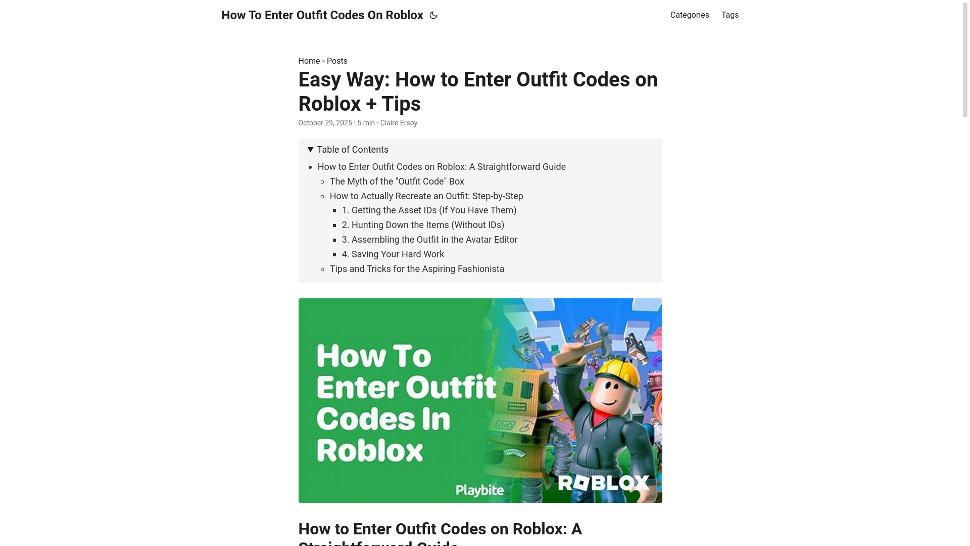 website screenshot of https://how-to-enter-outfit-codes-on-roblox.pages.dev/