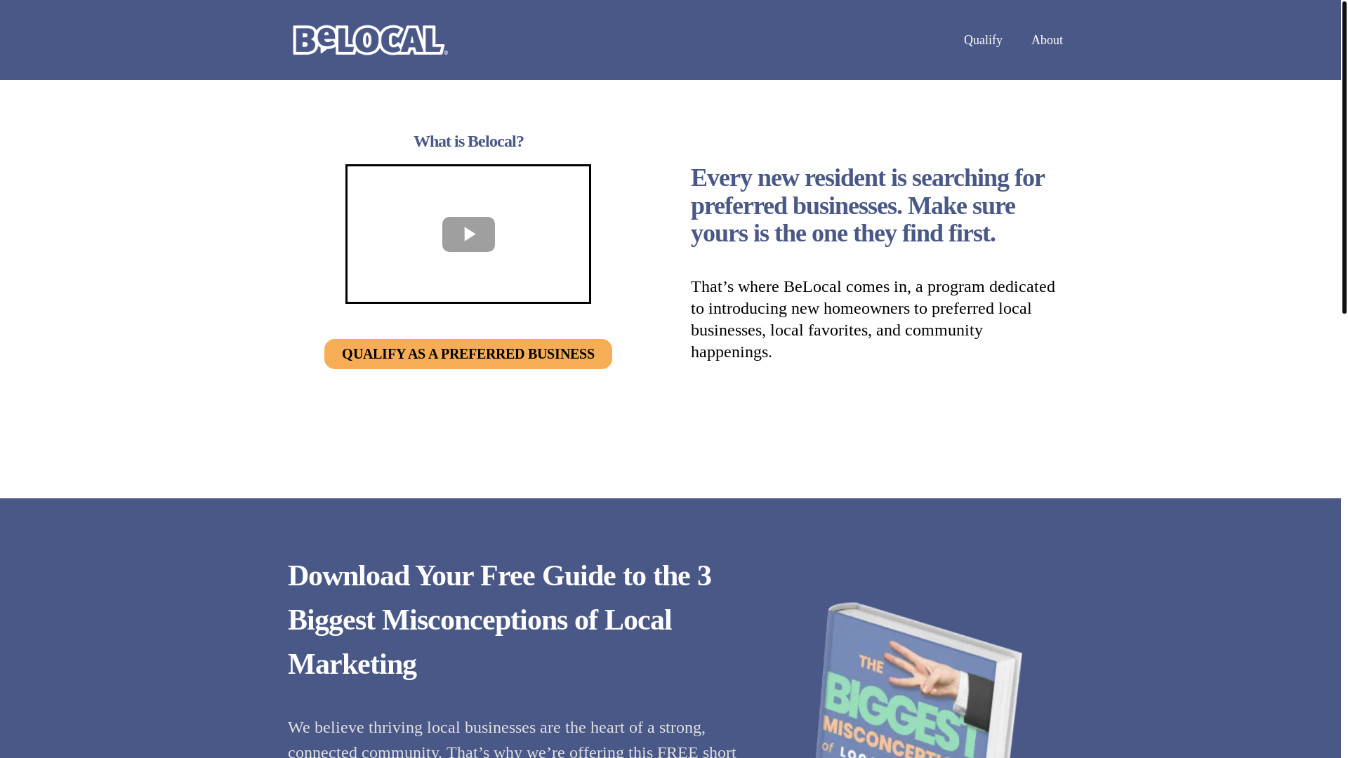 website screenshot of https://belocalprogram.com/