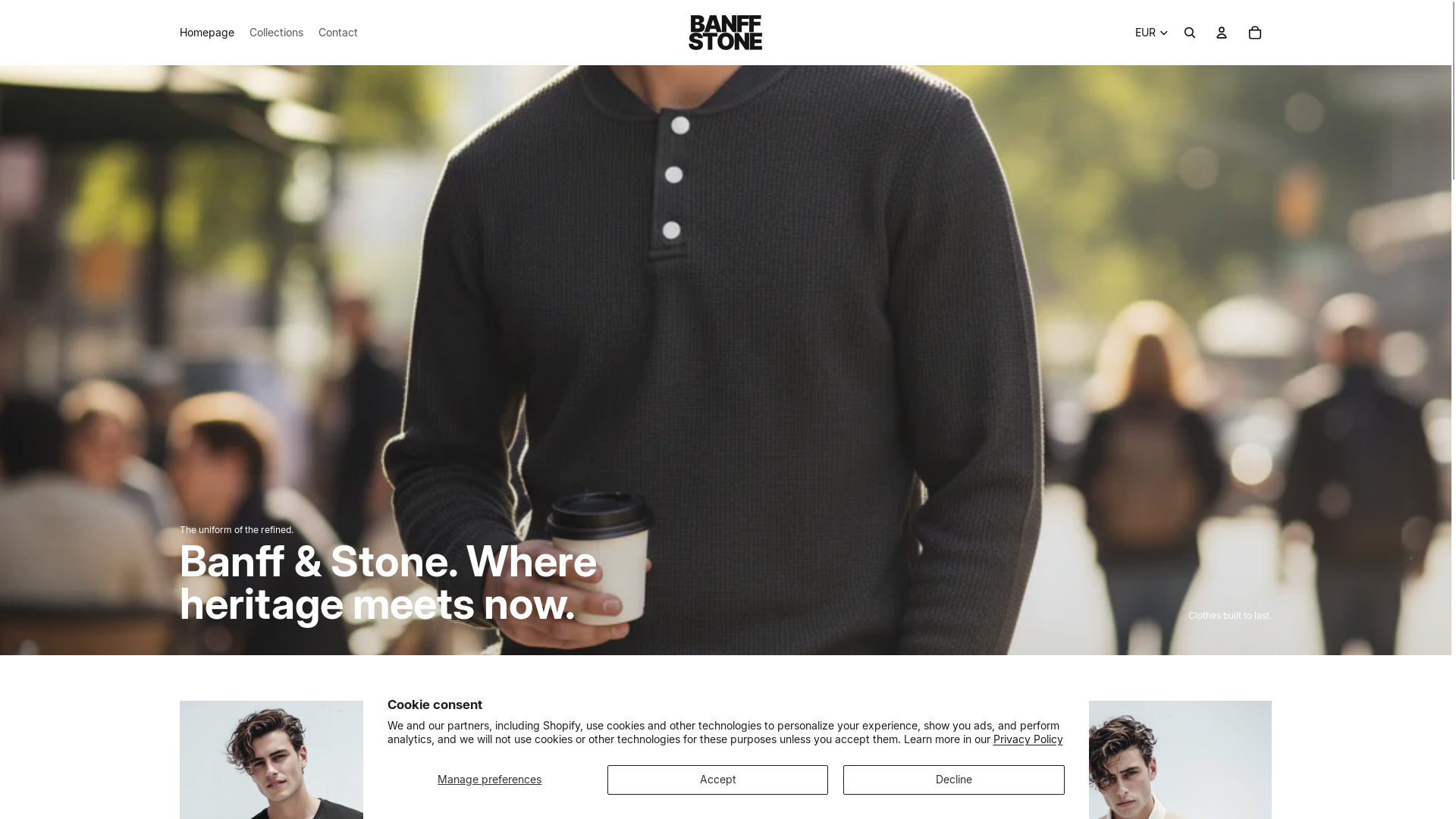 website screenshot of https://banffstone.com/