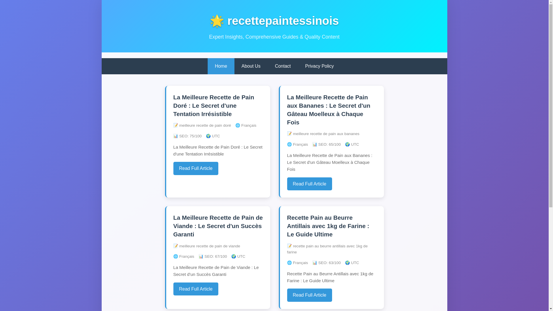 website screenshot of https://recettepaintessinois.pages.dev/
