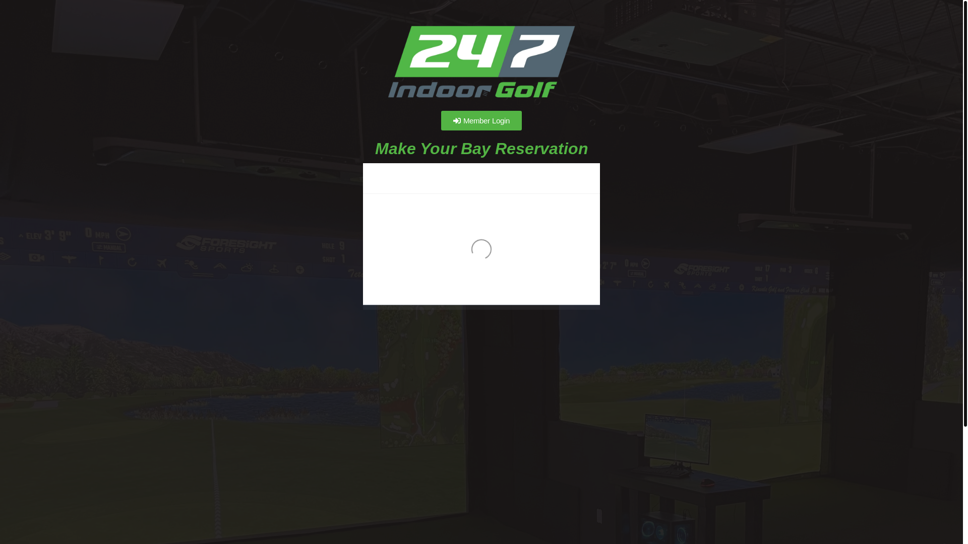 website screenshot of https://booking247indoorgolf.com/