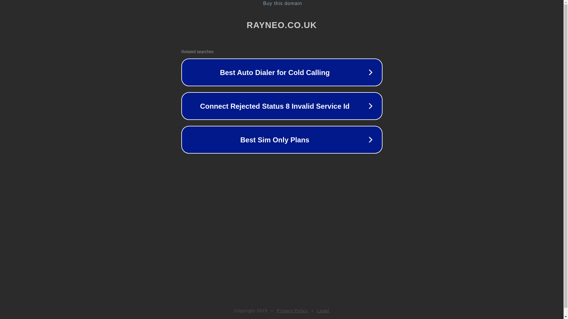 website screenshot of https://rayneo.co.uk/
