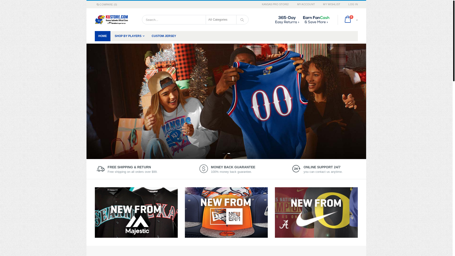 website screenshot of http://www.kansasprostore.com/