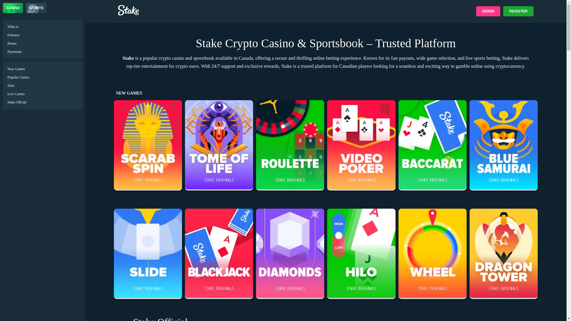 website screenshot of https://stakelog.ca/