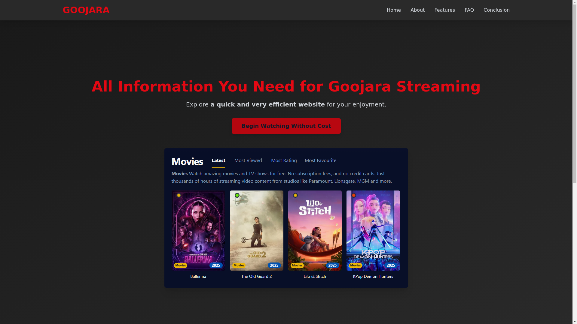 website screenshot of https://goojara-azxg.pages.dev/