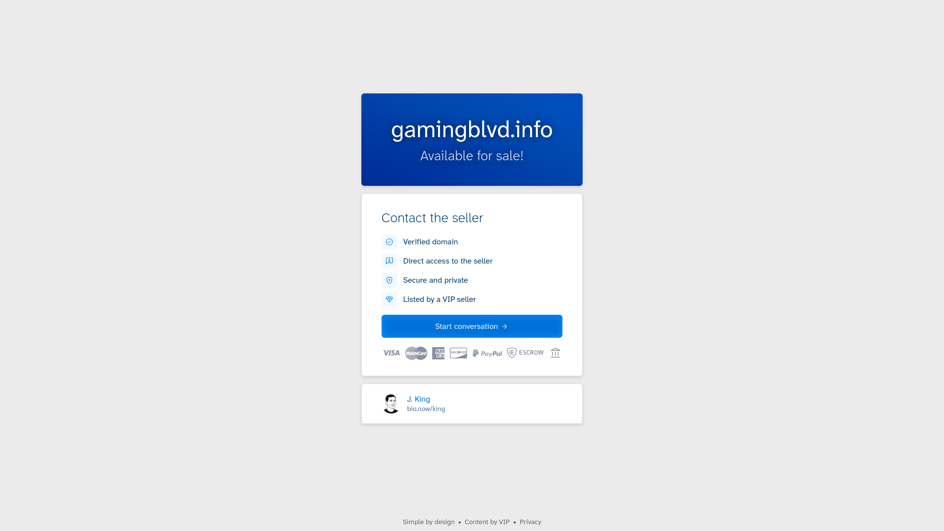 website screenshot of https://gamingblvd.info/