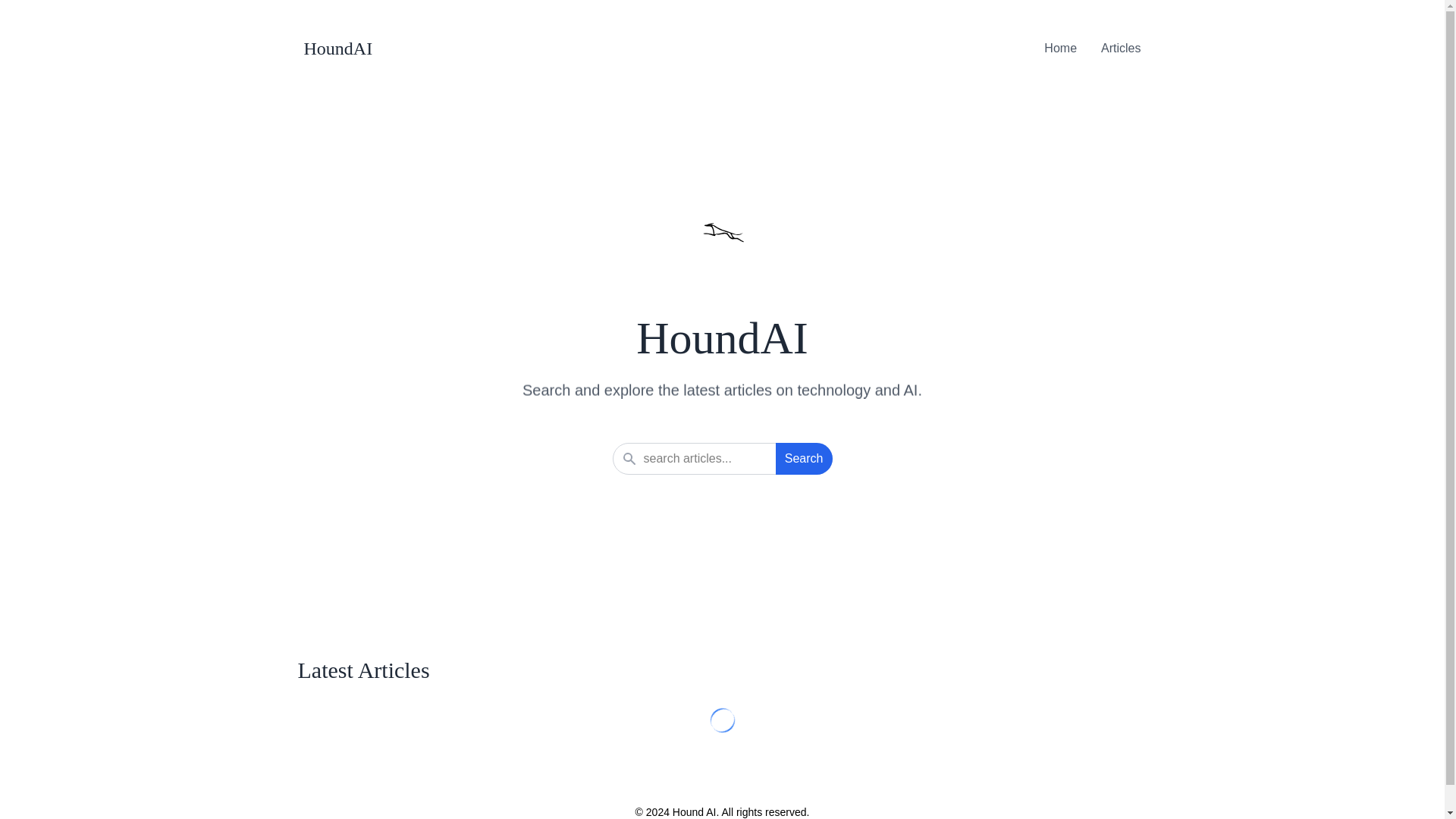 website screenshot of https://houndai.pages.dev/