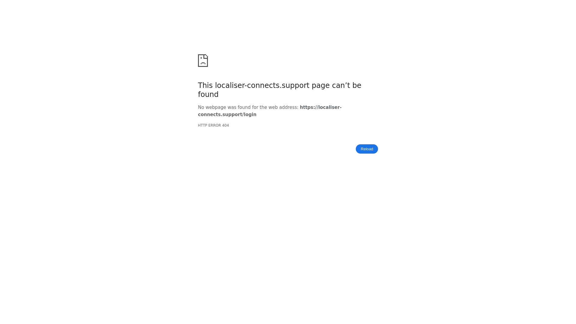 website screenshot of https://localiser-connects.support/