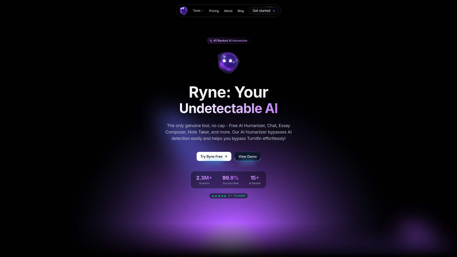 website screenshot of https://rynechat.com/
